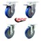 Service Caster 5 Inch Blue Polyurethane Wheel Swivel Top Plate Caster Total Lock Brakes, 2PK SCC-TTL20S514-PPUB-BLUE-2-S-2 - alternate 7
